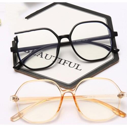 Veshion New Anti-blue Light Flat Mirror Trend Irregular Plain Frame Tr90 Spectacle Glasses Frames Prescription Points