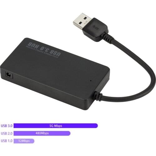 High Speed USB 3.0 Hub External 4 Ports Adapter Splitter For Multi-device Computer Laptop Splitter Up To 5Gbps