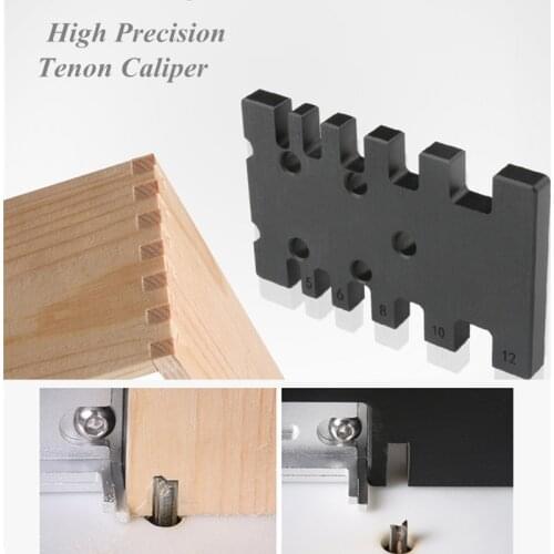 Metric and Imperial Tenon Caliper Card Gauge Woodworking Router Saw Table Machine Measuring Tool Ruler