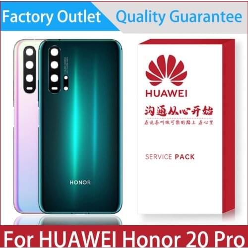 Back Cover For Huawei Honor 20 Pro Back Battery Cover Rear Housing Door Case Housing Panel With Camera Lens