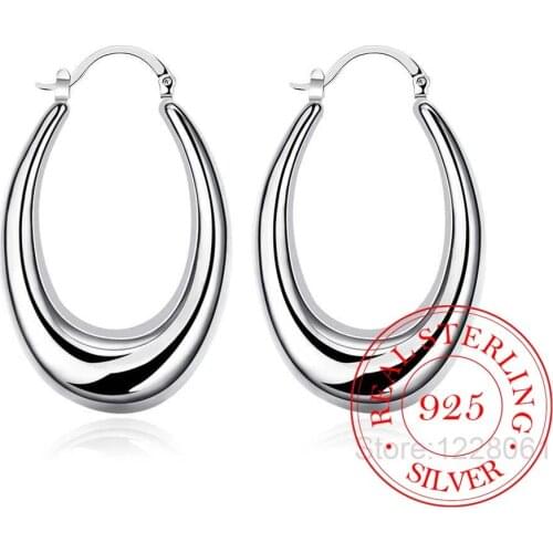 925 Sterling Silver Earrings For Women 2020New Arrival Fashion Party Accessories Hollow U Shaped Ear Studs AAA Quality