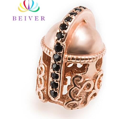Beiver Fashion Knight helmet Bead Bracelet Accessories for Women Micro Pave Cubic Zirconia Metal Plated Wholesale