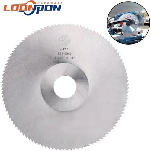 1PC HSS Circular Saw Blade 110mm Thickness 0.8mm Cutting Wheel for Iron Tube Carbon Steel Cutter Tools