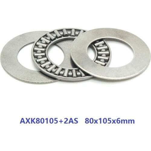 10pcs/lot AXK80105+2AS Plane Thrust Need Roller Bearing 80x105x6mm needle roller cage assemblies 80*105*6mm