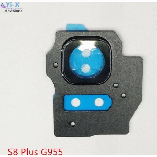 10PCS/Lot Back Rear Camera Glass Lens Cover Ring with Frame Holder & Flash Diffuser for Samsung Galaxy S8+ S8 Plus G955