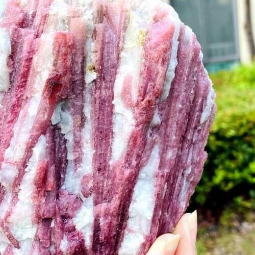 3.63lb Natural Pink Tourmaline Quartz Crystal Mineral Sample Reiki Healing