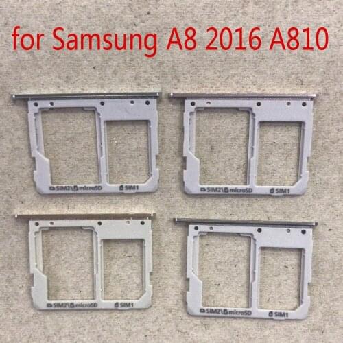 SIM Card Adapter For Samsung A8 2016 A810 Galaxy A810F A810S A810YZ Original Phone Housing New Micro SD Card Tray Holder Slot