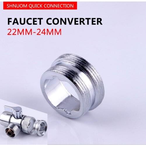 Faucet accessories water purifier adapter frother outer tooth M22 fine tooth joint reducing diameter 24mm to 22mm