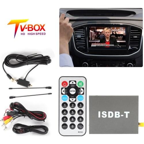Car Mobile Analog TV Box SSDB-T Standard Definition 1 Seg External Digital TV Receiver Box with Remote Control Antenna For LCD