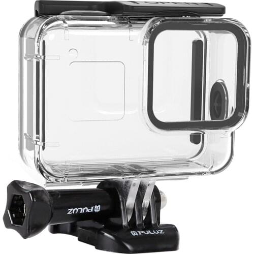 PULUZ 60m/196ft Underwater Depth Diving Case Waterproof Camera Housing with Soft Button for GoPro HERO8 Black Waterproof Case