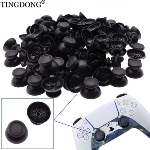 200pcs Black 3D Joystick Caps for Sony PlayStation 5 PS5 DualSense Controller Thumbstick Analog Thumb Sticks Grip Cover