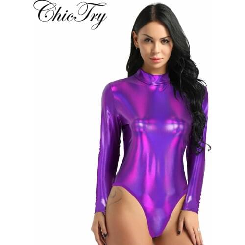 ChicTry Women's Turtleneck Bodysuit