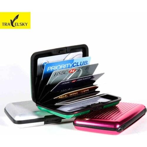 RFID bank card holder Waterproof Aluminum Metal Wallet for Business ID Credit Cards 5colors mix 5pcs/lot free shipping 13648