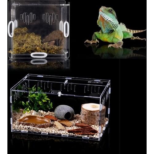 Reptile Breeding Box Feeding Box For Ant Spider Lizard Scorpion Acrylic Assembled Transparent Insect Breathable Terrarium