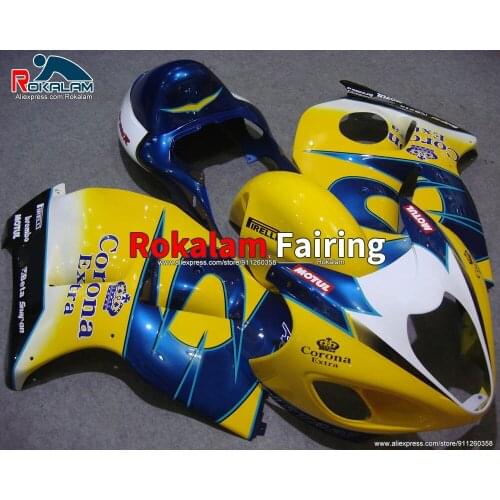 For Suzuki Hayabusa GSXR1300 1999 2000 2001 2002 2003 2004 2005 2006 2007 Yellow Blue Motorbike Fairing Kit (Injection Molding)