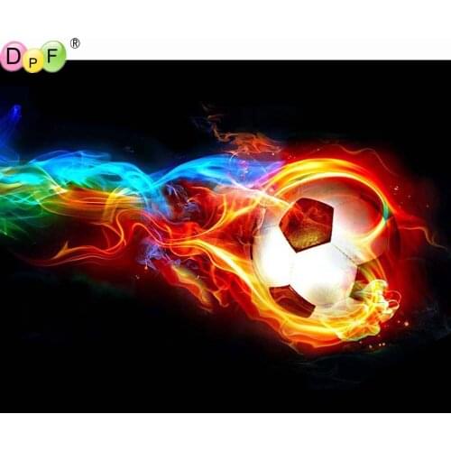 DPF diamond painting cross stitch Colored football DIY full square diamond embroidery mosaic home decor gifts kits handwork