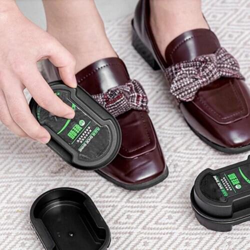 Double-sided Sponge Shoes Brusher Multi-function Colorless Shoes Polishing Wax Brusher Leather Care Shoes Polisher Cleaning Tool