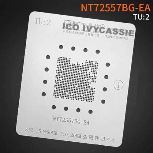 NT72557BG-EA BGA Stencil For LCD TV CPU Chipset Reballing IC Pins Amaoe Square Hole Soldering Tin Plant Net Heating Template TU2