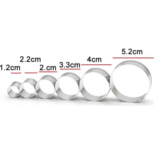 Cake Cookie Mould Cutter Round Circle Shape Stainless Steel DIY Fondant Mold Tools OW