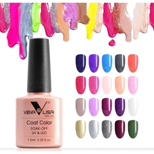 7.5ml VENALISA Nail Gel Polish High Quality Nail Art Salon 60 Colors Soak off UV LED Nail Gel Varnish Camouflage Color Lacquer