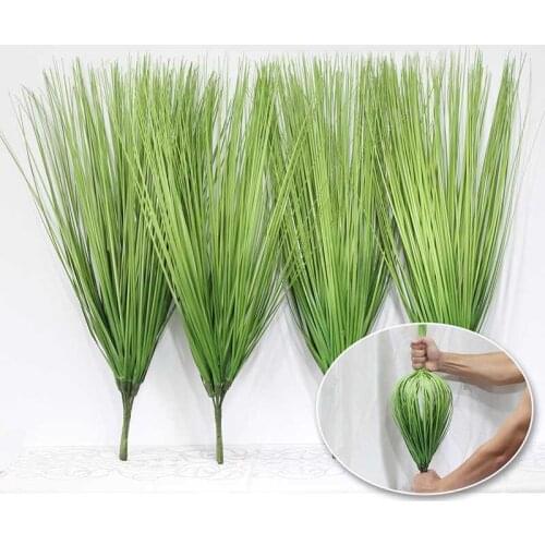 Artificial grass plastic plant 64cm green grass fake leave plant Home Decor fake plant for wedding party garden artificial grass