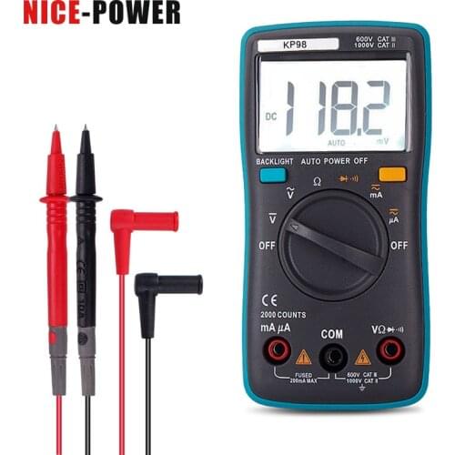 Pocket DC AC Current Meter 200μA- 200mA Multimeter Digital Professional AC/DC Voltage 200mV - 1000V Voltmeter Avometer Ohmmeter