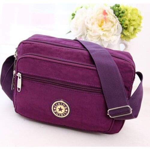 Korean Four Pull Oxford Bag Single Shoulder Bag Canvas Womens Bag Diagonal Backpack Collection Mobile Phone Messenger Bag
