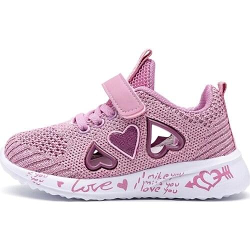 Girls Casual Shoes Light Mesh Sneakers Kids Summer Children Autumn Tenis Cute Sport Cartoon Female Running Sock Footwear