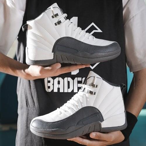 New Autumn Spring Unisex Red Basketball Shoes Men High top Sports Boy Athletic Gym Shoes Women Comfortable Breathable Sneakers