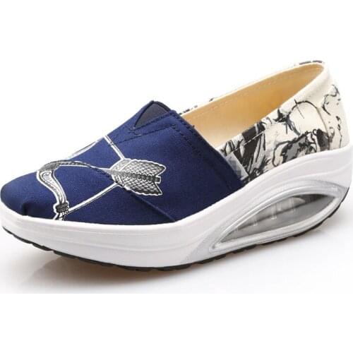 Spring Platform Women Sneakers Ladies Creepers Breathable Walking Shoes Women Canvas Shoes Lady Casual Shoes XKD7095