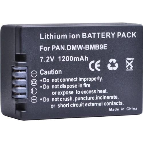1pc 1200mAH DMW-BMB9 DMW-BMB9E DMW BMB9 Li-ion Battery for Panasonic Lumix DMC FZ40K FZ45K FZ47K FZ48K FZ60 FZ70 FZ100 FZ150