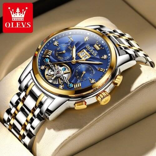 OLEVS 2021 New Mens Watch Luxury Brand Mens Fashion Casual Formal Watches Mechanical Casual Mens Watch Relogio Masculino