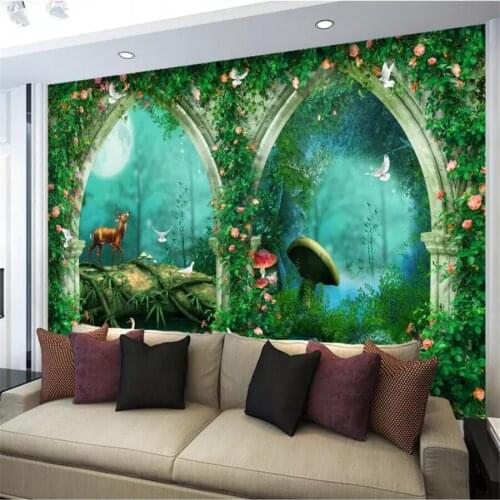 Beibehang Custom wallpaper 3D murals super beautiful dream arches fairy tale forest sofa background wall papers home decor mural