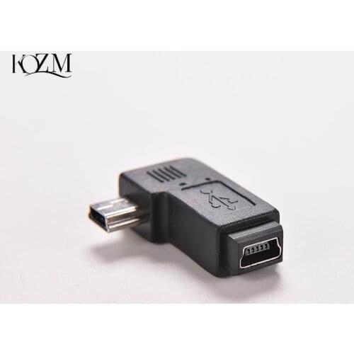 90 Degree Mini USB 5pin Male to Female Data Sync Adapter Plug Mini USB Connector