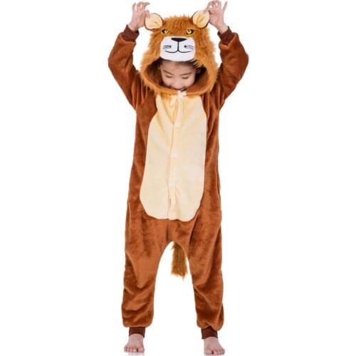 Children Onesie Kids Lion Unicorn Pajamas Animal Cartoon New Fashion Sleepers Baby Costume Winter Boys Girls Homewear Jumspuit