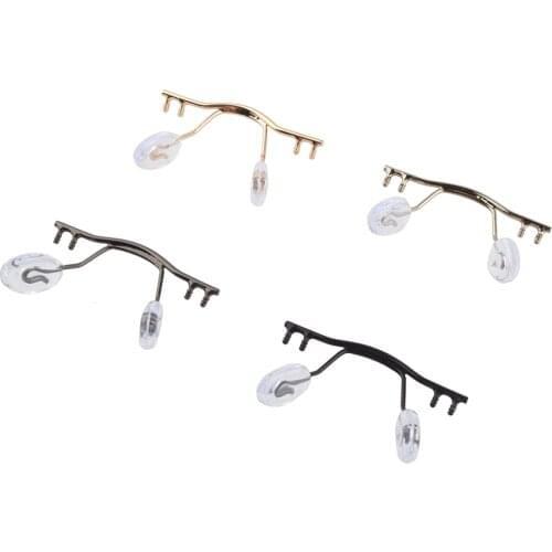 Retail eyewear bridge replacement for rimless frame,stainless steel eyewear nose bridges with nose pad gold silver black gun