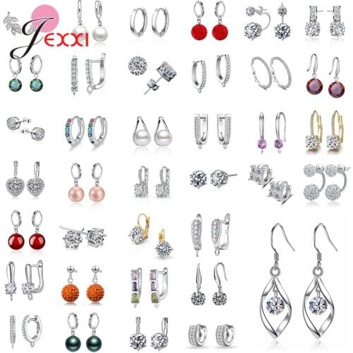 New Arrival Women Girls 925 Sterling Silver Mixed Styles Earrings Hot Fashion Heart& Star Pendant Drop Earring