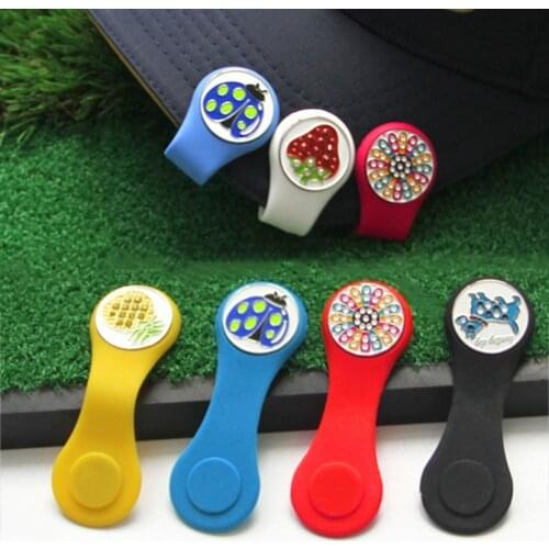 Golf Hat Clip Fruit Pattern Removable Silicone Hat Clip with Magnetic Ball Marker for Golfer