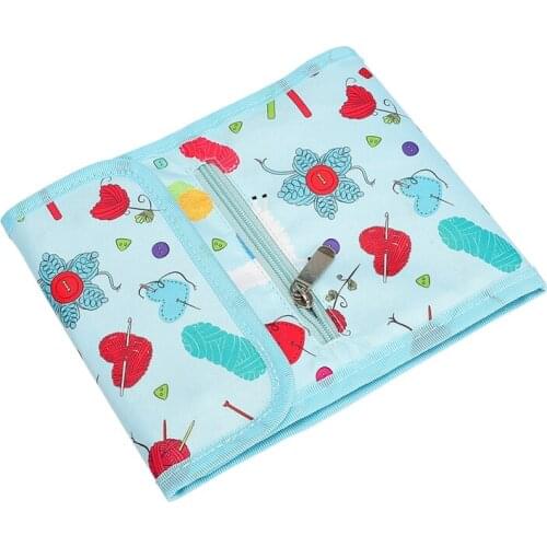Knitting Storage Bag Empty Crochet Hooks Knitting Needles Kit Organizer Case For Needles Scissors Ruler Sewing Bags
