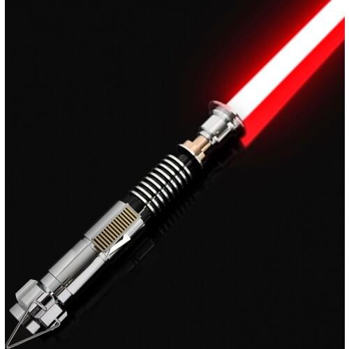 DamienSaber Metal Hilt Real Heavy Dueling Lightsaber with Light Volume Changing Smooth Swing Proffie Soundboard Saber Gift