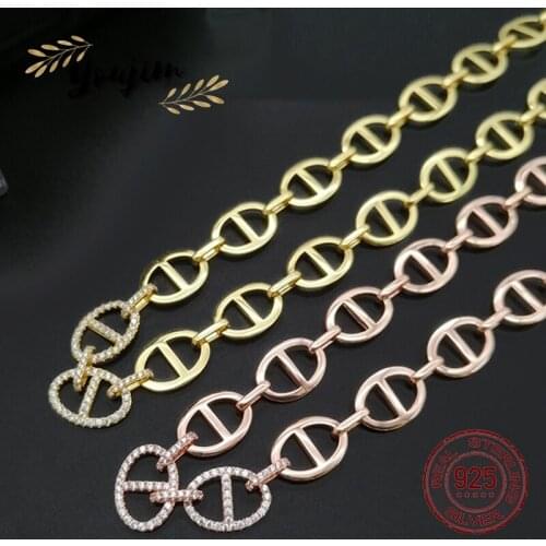 New Luxury 925 Silver Womens Zircon Necklace Fashion Exquisite Monaco Jewelry Gift