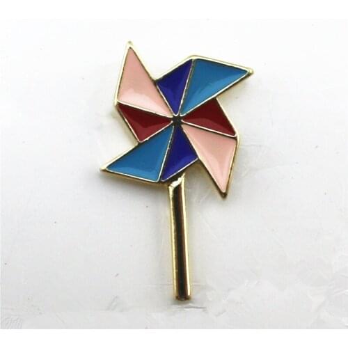 2020 Japanese and Korean style girl heart Enamel color windmill fashion cute small collar 2019 new jewelry
