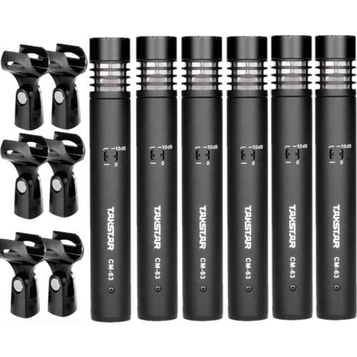 6 pcs/lot TAKSTAR CM-63 Condenser Microphone Professional Recording Microphone for broadcasting/recording/on-stage performance