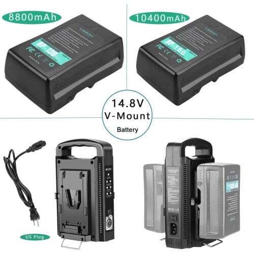14.8V BP-130 BP-160 V-type battery V-lock for Sony camcorder broadcast BP battery LED video light with USB port/D-TAP