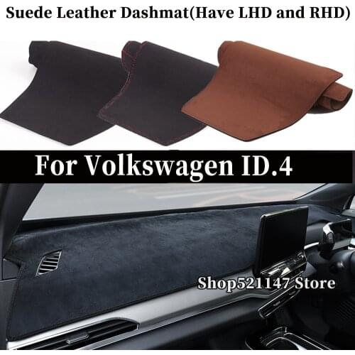 Accessories Car-styling Suede Leather Dashmat Dashboard Cover Dash Mat Carpet For Volkswagen ID.4 ID4 2020 2021 2022