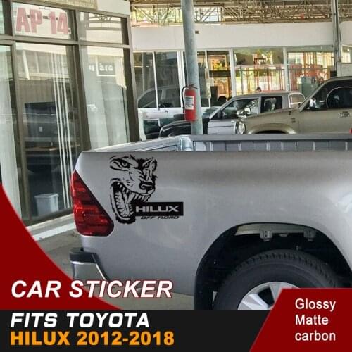 Wolf hilux car sticker vinyl graphic car decals fit for toyota hilux revo and vigo 2012 2013 2014 2015 2016 2017 2018 2019