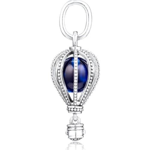 CKK Fit Pandora Bracelets Blue Hot Air Balloon Charms Sterling Silver 925 Original Beads for Jewelry Making Charm Joyas kralen