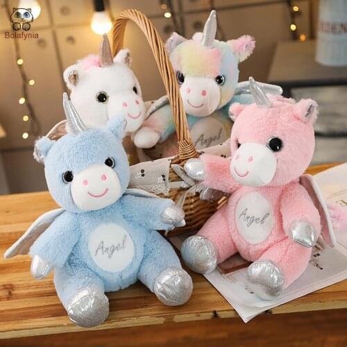 BOLAFYNIA Children Plush Toy Fantasy soft cute creative unicorn Baby Kids Stuffed Toy for Christmas Birthday girl friend gift