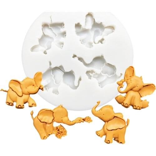 Baby Elephant Silicone Sugarcraft Mold Cupcake Chocolate Baking Mold Fondant Cake Decorating Tools