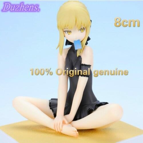 100% Original genuine Fate/Grand Order Action Figure Saber Black swimsuit popsicle PVC Action Figure Anime Figure Model Toys